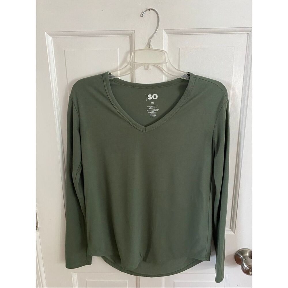 SO long sleeve olive tee size XS
